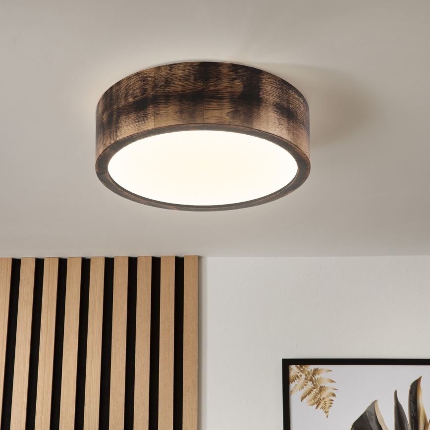 Brilagi - LED-taklampa CARVALHO SMOKEY LED/20W/230V ek Ø 27,5 cm