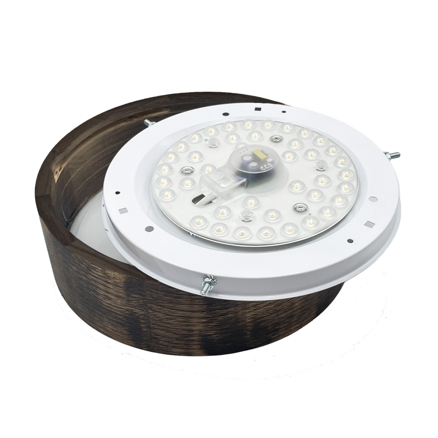 Brilagi - LED-taklampa CARVALHO SMOKEY LED/20W/230V ek Ø 27,5 cm