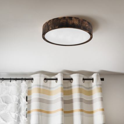 Brilagi - LED taklampa CARVALHO SMOKEY LED/36W/230V ek, Ø 37,5 cm