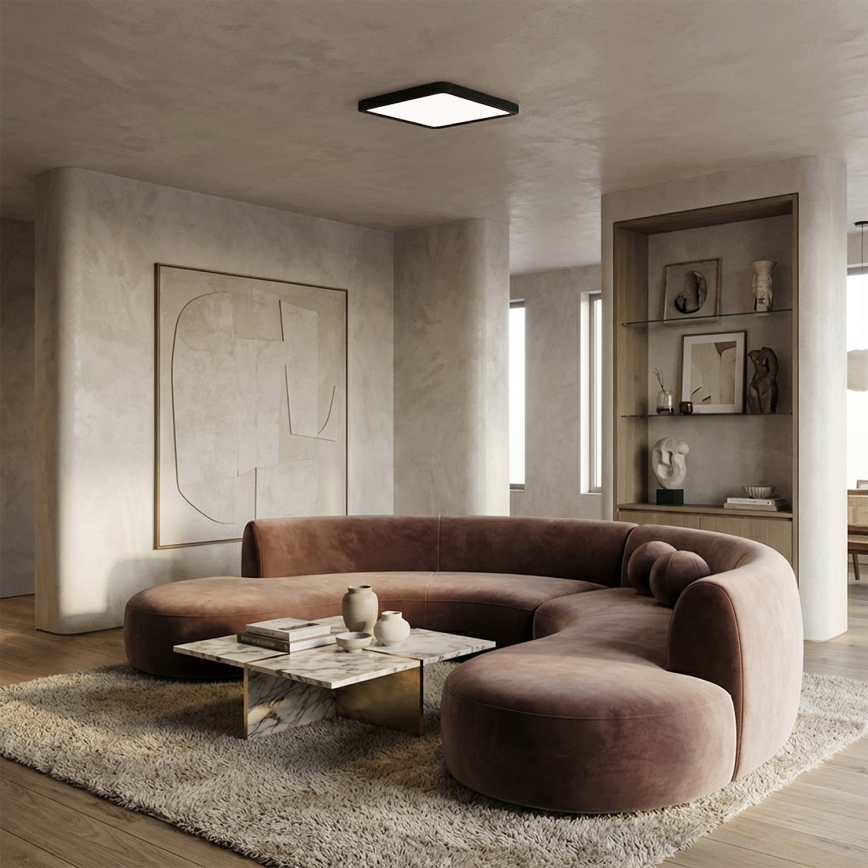 Brilagi - LED-taklampa ESTELA SQUARE LED/24W/230V 31x31 cm svart