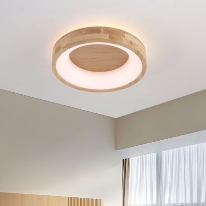 Brilagi - LED taklampa FALCON WOOD LED/30W/230V 3000/4000/6000K Ø 45 cm trä