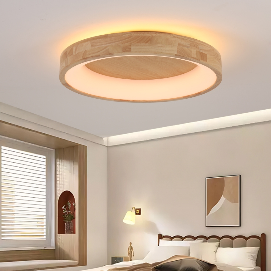 Brilagi - LED-taklampa FALCON WOOD LED/40W/230V 3000/4000/6000K Ø 60 cm trä