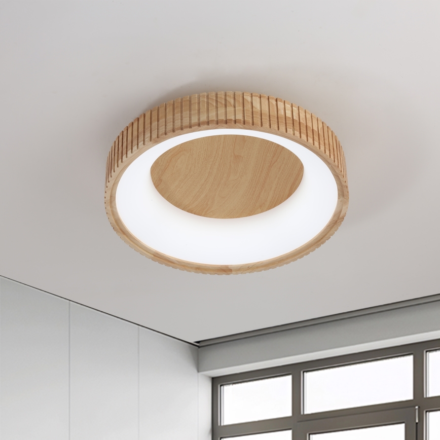 Brilagi - LED-taklampa FALCON WOOD MODERN LED/30W/230V 3000/4000/6000K Ø 45 cm trä