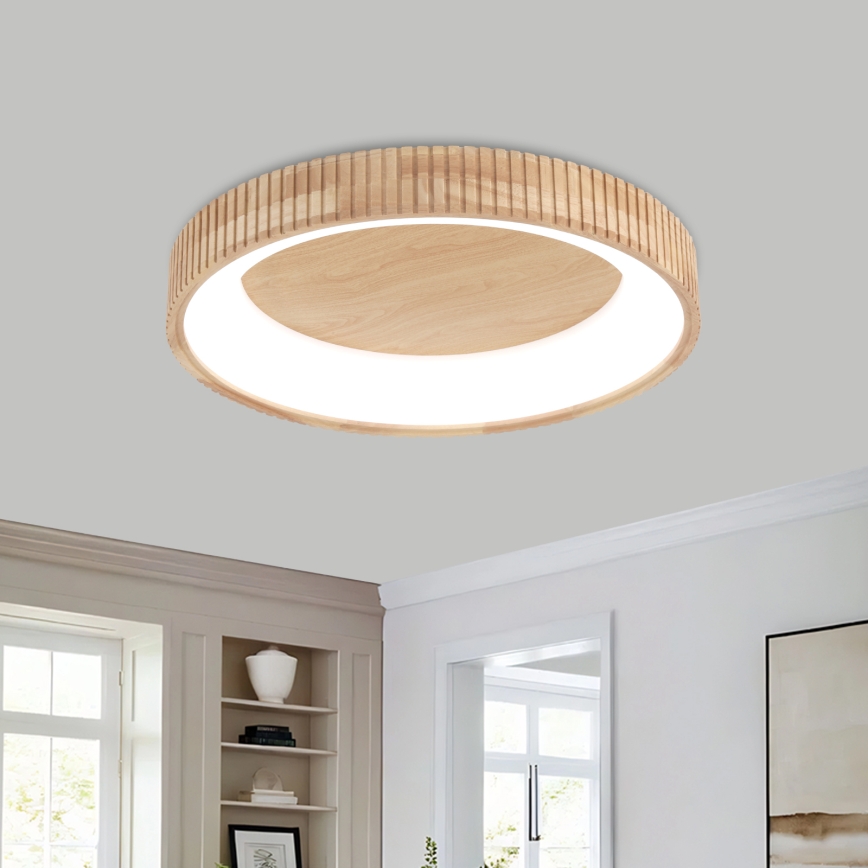 Brilagi - LED-taklampa FALCON WOOD MODERN LED/40W/230V 3000/4000/6000K Ø 60 cm trä