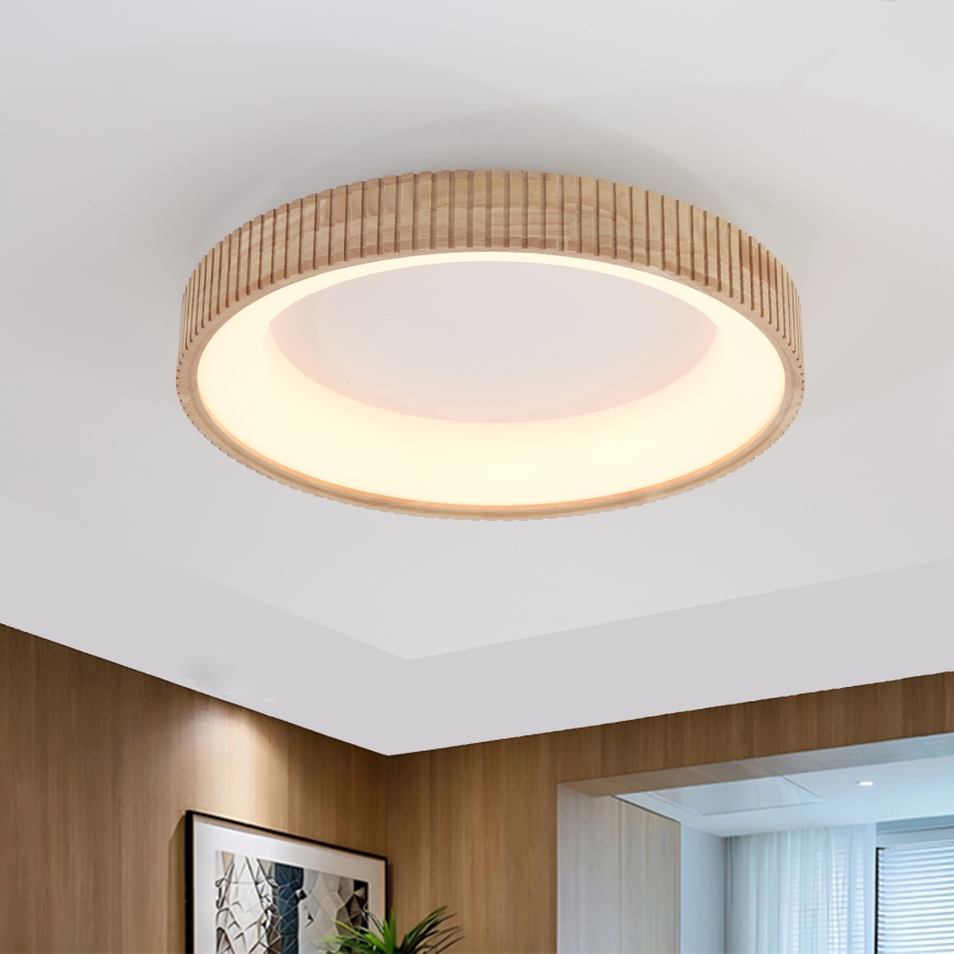 Brilagi - LED-taklampa FALCON WOOD MODERN LED/40W/230V 3000/4000/6000K Ø 60 cm trä