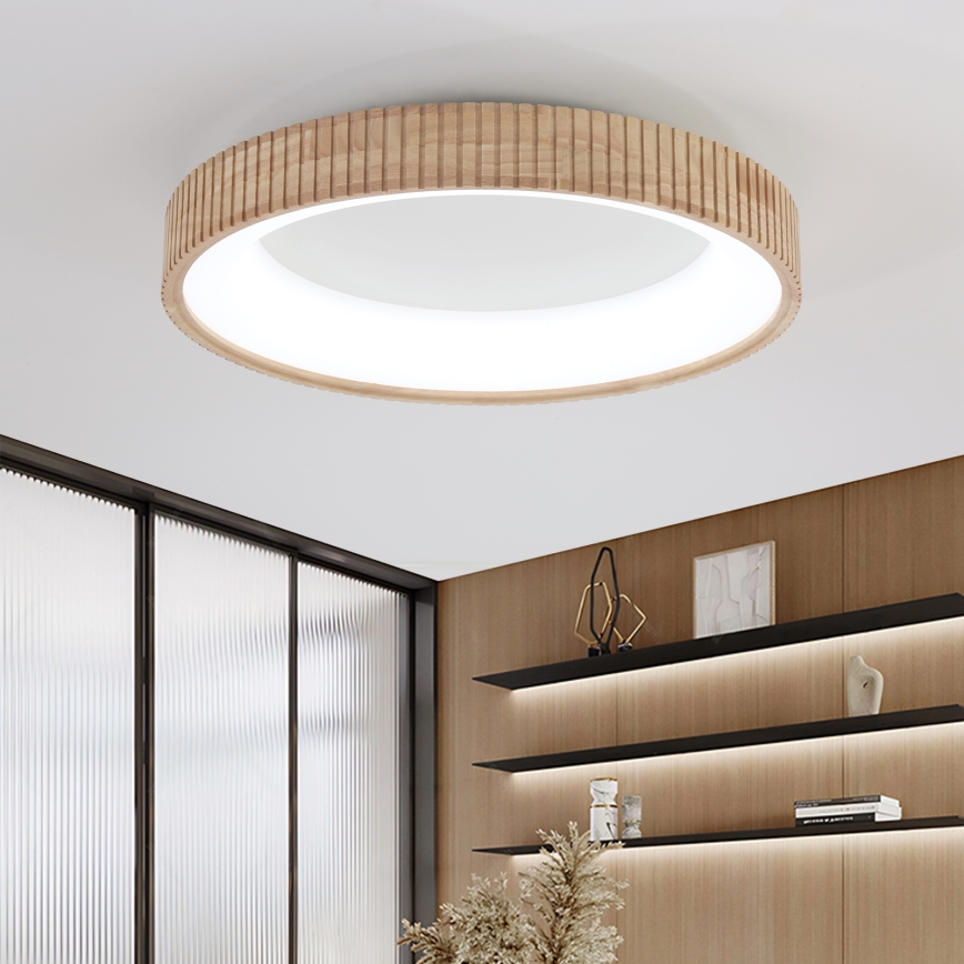 Brilagi - LED-taklampa FALCON WOOD MODERN LED/40W/230V 3000/4000/6000K Ø 60 cm trä