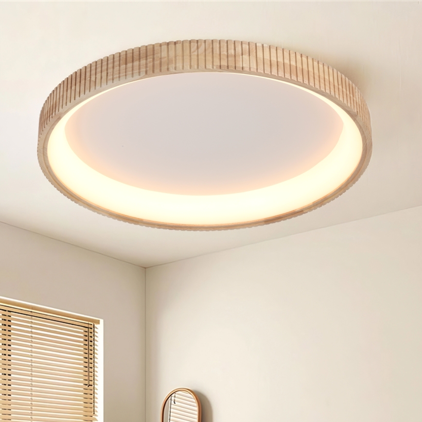 Brilagi - LED-takarmatur FALCON WOOD MODERN LED/60W/230V 3000/4000/6000K Ø 80 cm, träutförande