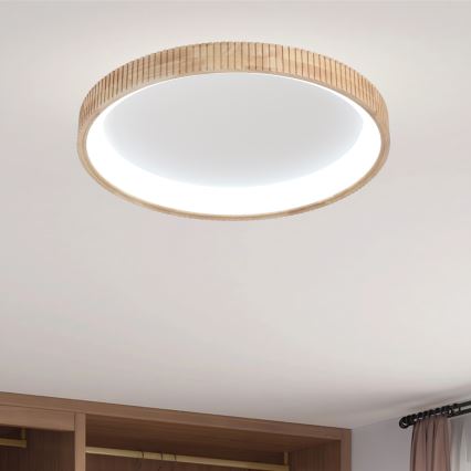 Brilagi - LED-takarmatur FALCON WOOD MODERN LED/60W/230V 3000/4000/6000K Ø 80 cm, träutförande