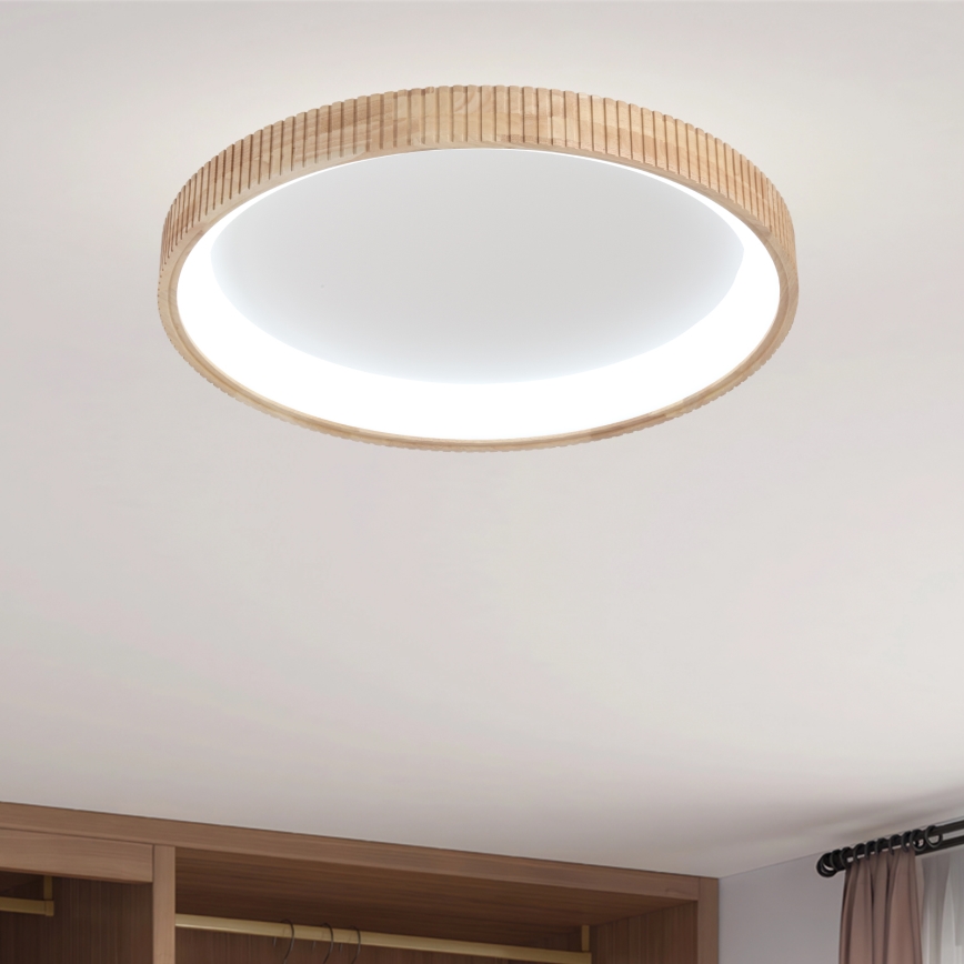 Brilagi - LED-takarmatur FALCON WOOD MODERN LED/60W/230V 3000/4000/6000K Ø 80 cm, träutförande