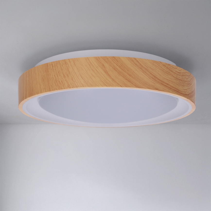 Brilagi - LED taklampa FLOCO LED/24W/230V Ø 30 cm trädekor/vit
