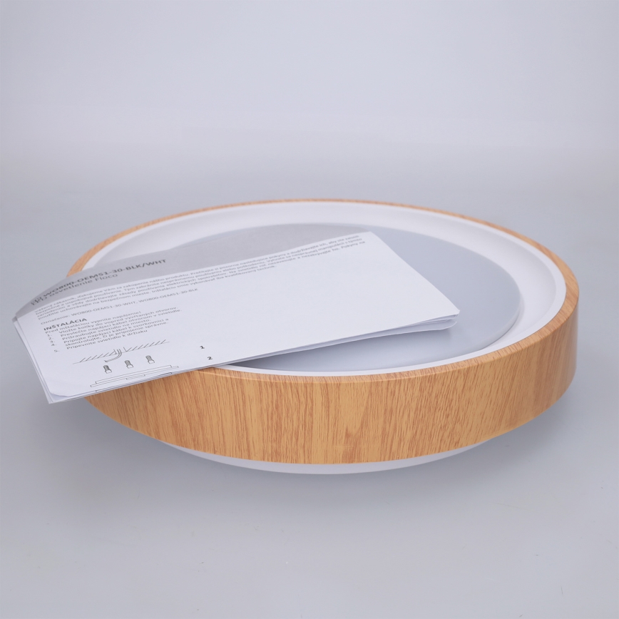 Brilagi - LED taklampa FLOCO LED/24W/230V Ø 30 cm trädekor/vit