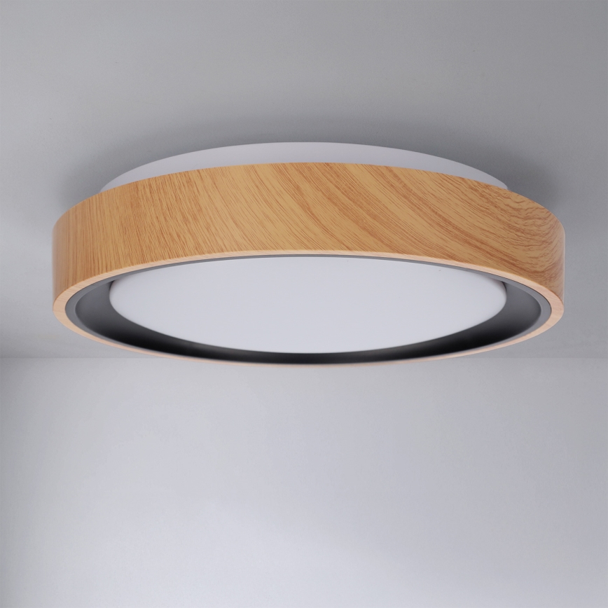 Brilagi - LED-taklampa FLOCO LED/24W/230V Ø 30 cm trädekor/svart