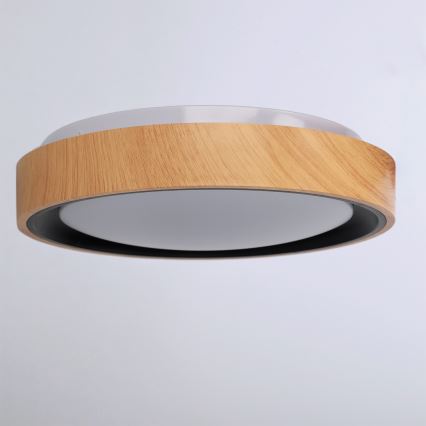 Brilagi - LED-taklampa FLOCO LED/24W/230V Ø 30 cm trädekor/svart