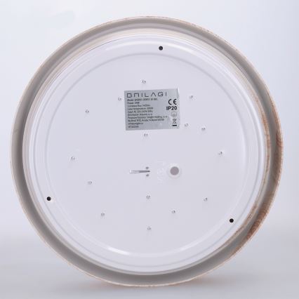 Brilagi - LED-taklampa FLOCO LED/24W/230V Ø 30 cm trädekor/svart