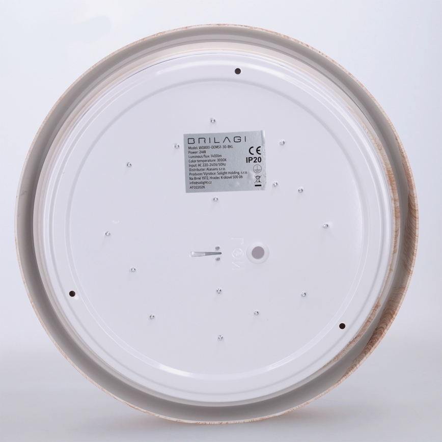 Brilagi - LED-taklampa FLOCO LED/24W/230V Ø 30 cm trädekor/svart