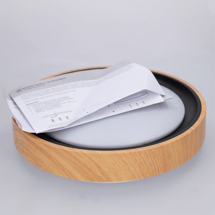 Brilagi - LED-taklampa FLOCO LED/24W/230V Ø 30 cm trädekor/svart