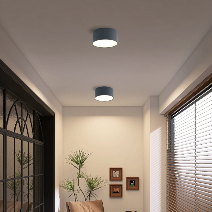 Brilagi - LED badrumstaklampa FORIS LED/14W/230V Ø 12 cm antracit IP44