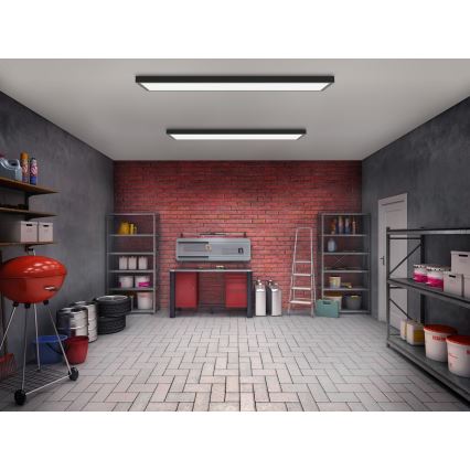 Brilagi- LED taklampa för badrum FRAME LED/40W/230V 120x30 cm IP44 svart