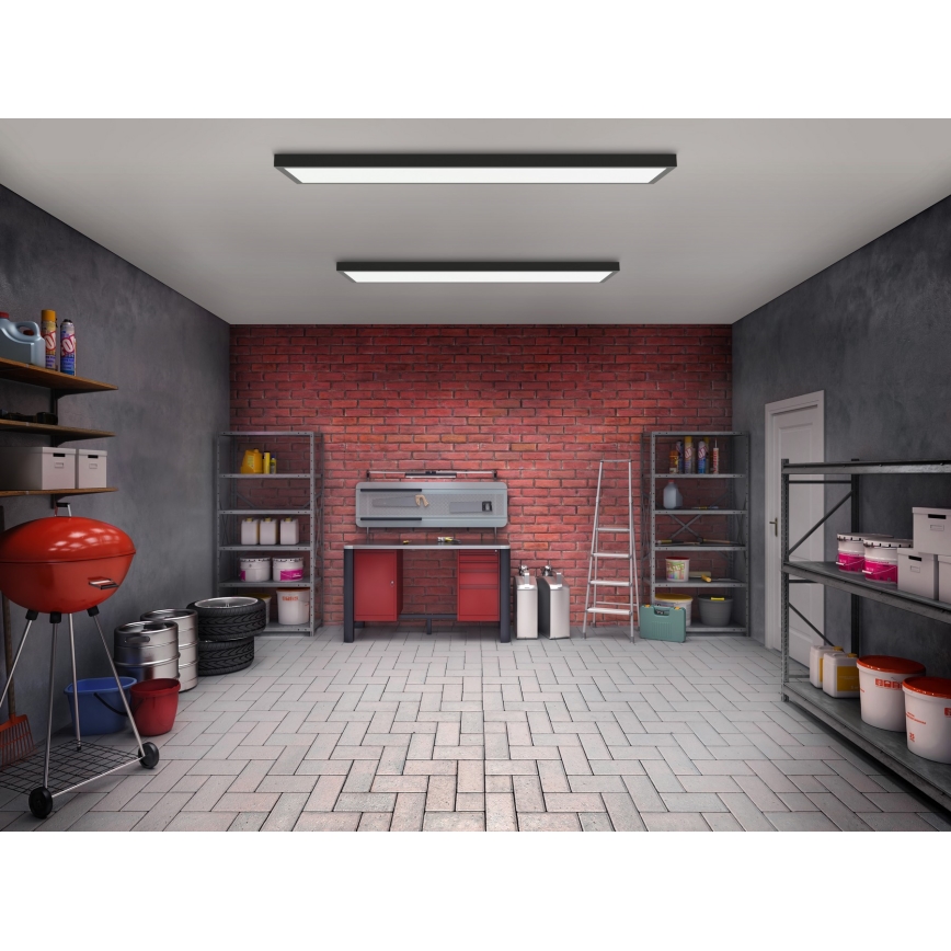 Brilagi- LED taklampa för badrum FRAME LED/40W/230V 120x30 cm IP44 svart