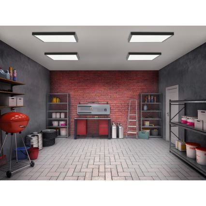 Brilagi - LED taklampa för badrum FRAME LED/40W/230V 60x60 cm IP44 svart