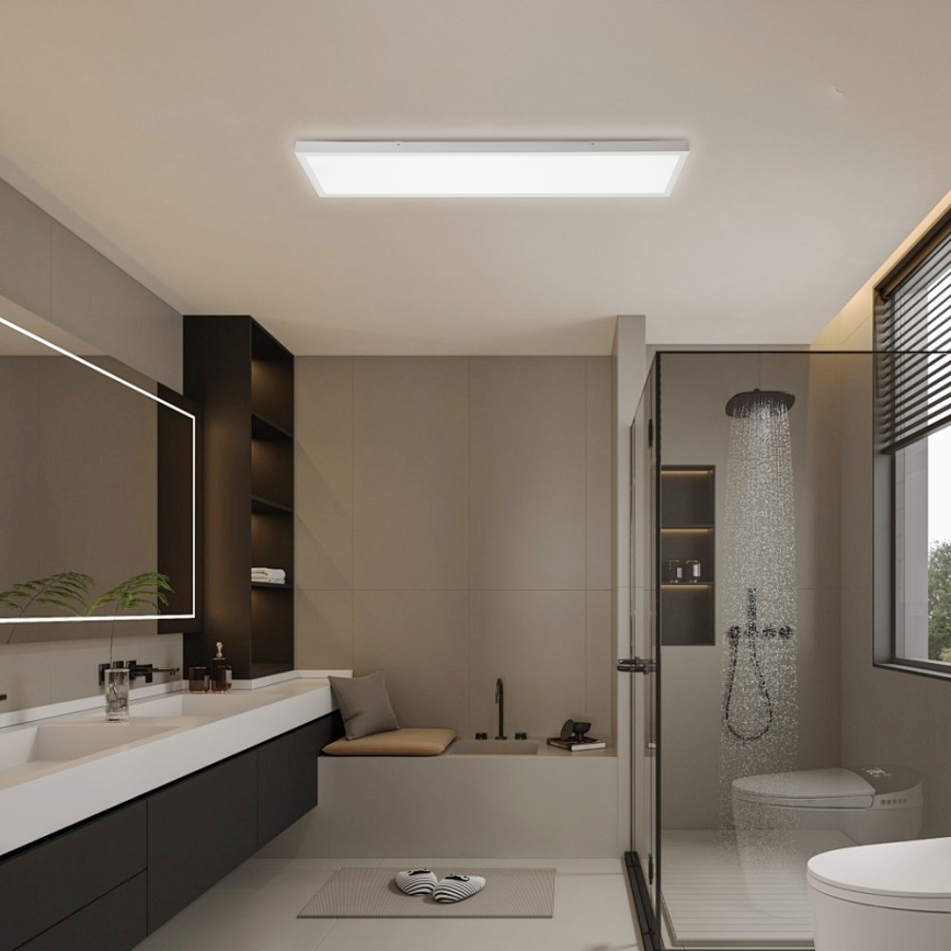 Brilagi - LED taklampa för badrum FRAME LED/50W/230V 120x30 cm IP44 vit