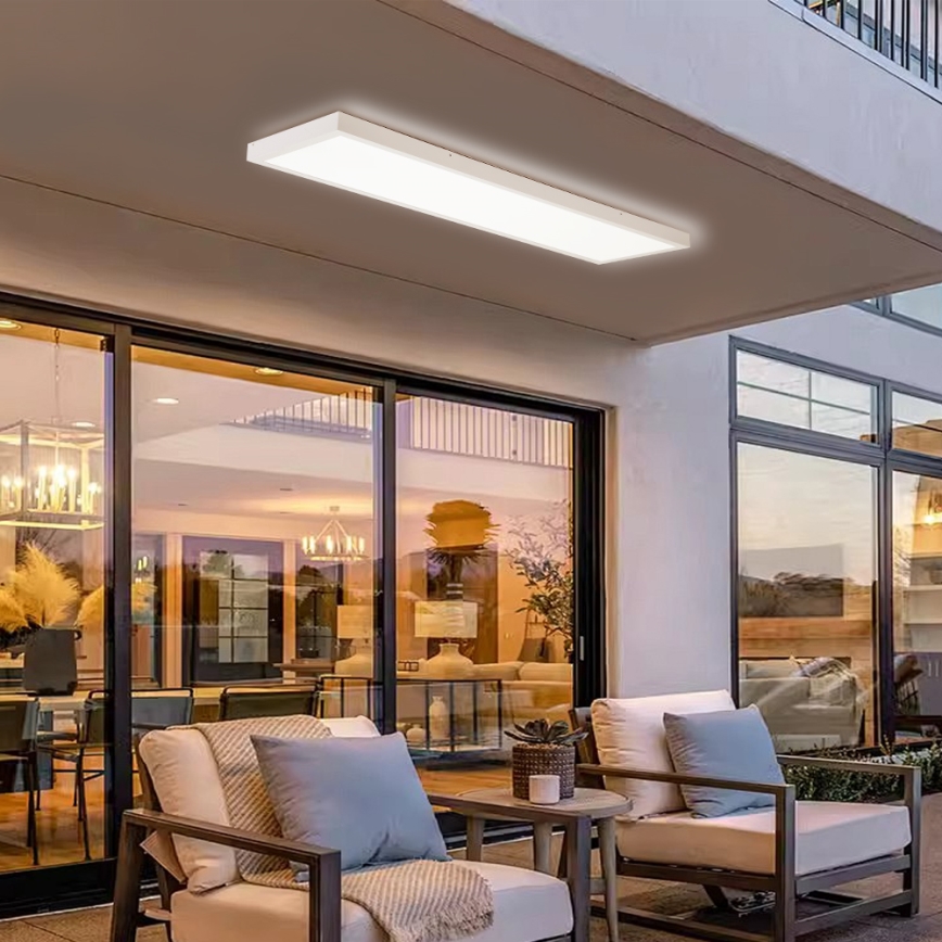 Brilagi - LED taklampa för badrum FRAME LED/50W/230V 120x30 cm IP44 vit