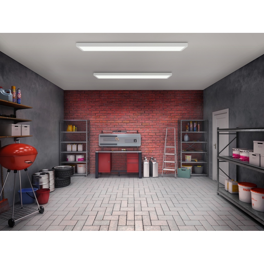 Brilagi - LED taklampa för badrum FRAME LED/50W/230V 120x30 cm IP44 vit