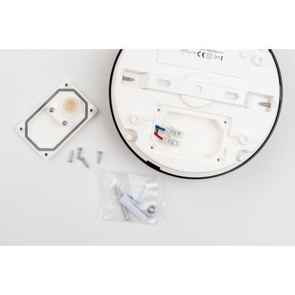 Brilagi - LED taklampa för badrum PERA LED/12W/230V diameter 18 cm IP65 svart