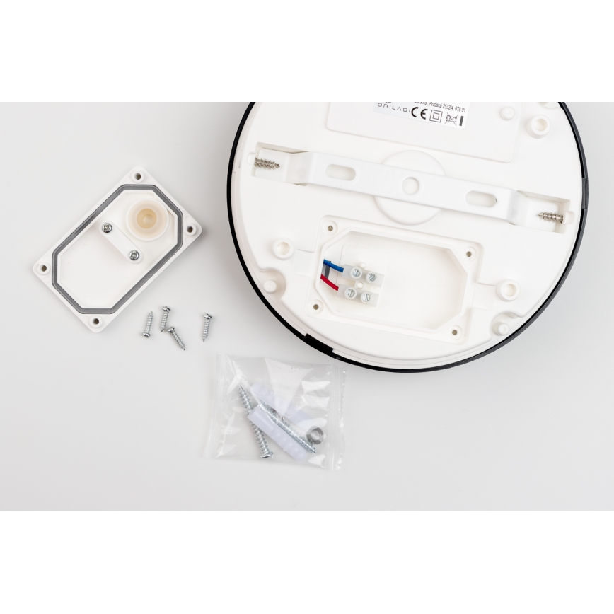 Brilagi - LED taklampa för badrum PERA LED/12W/230V diameter 18 cm IP65 svart