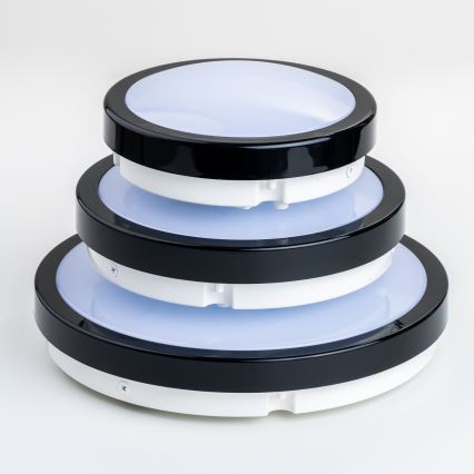 Brilagi - LED taklampa för badrum PERA LED/12W/230V diameter 18 cm IP65 svart