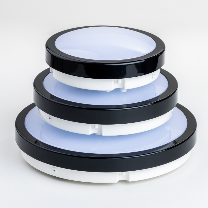 Brilagi - LED taklampa för badrum PERA LED/12W/230V diameter 18 cm IP65 svart