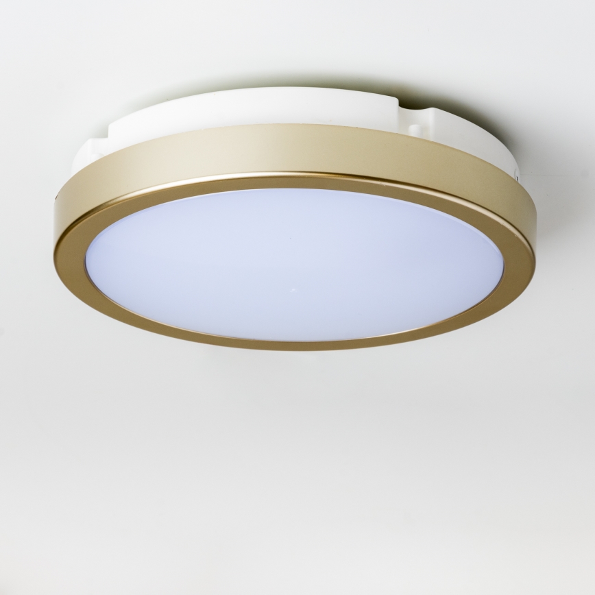 Brilagi - LED taklampa för badrum PERA LED/18W/230V diameter 22 cm IP65 guld