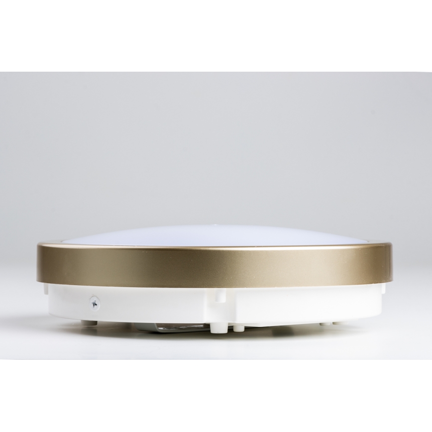 Brilagi - LED taklampa för badrum PERA LED/18W/230V diameter 22 cm IP65 guld