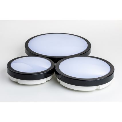 Brilagi - LED taklampa för badrum PERA LED/18W/230V diameter 22 cm IP65 svart