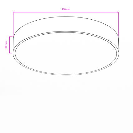 BRILAGI - LED taklampa för badrum POOL, 36 W, 230 V, 3000/4000/5500 K, Ø 40 cm, IP54, svart