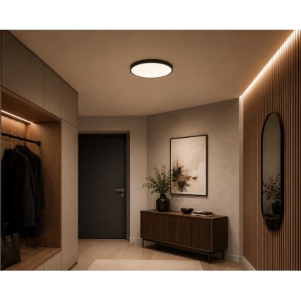 BRILAGI - LED badrumsplafond ZENNA LED/18W/230V Ø 29,5 cm IP44 antracit