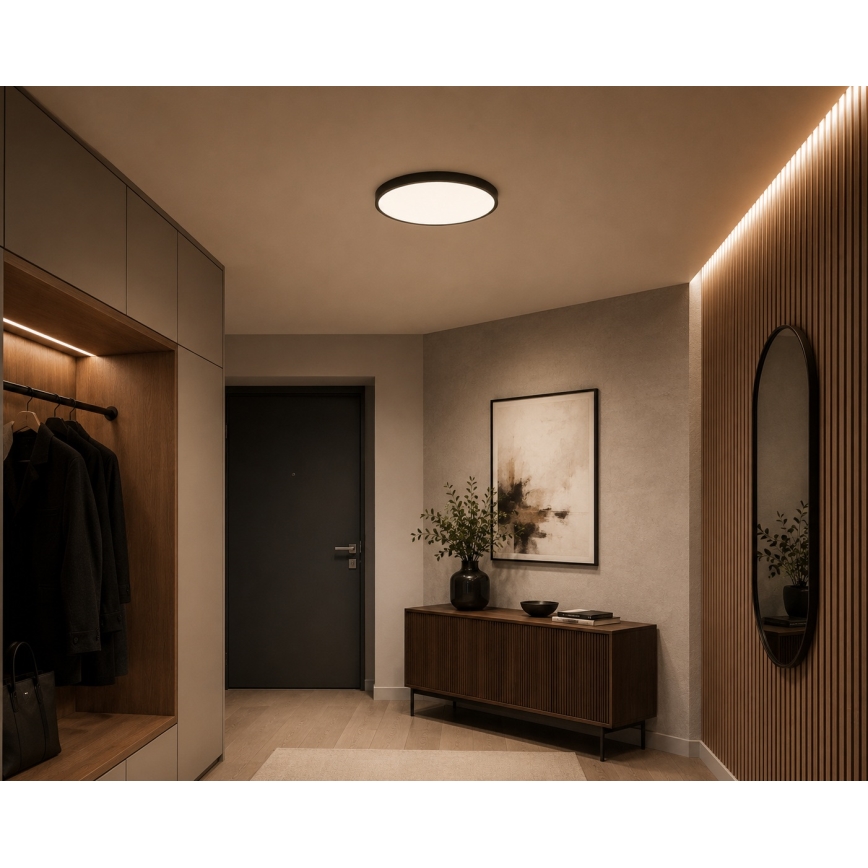 BRILAGI - LED badrumsplafond ZENNA LED/18W/230V Ø 29,5 cm IP44 antracit