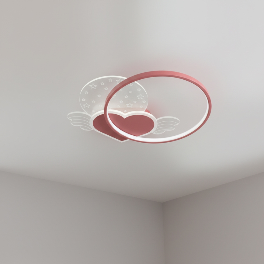 Brilagi - LED taklampa för barn LOVE LED/48W/230V 3000/4500/6000K rosa