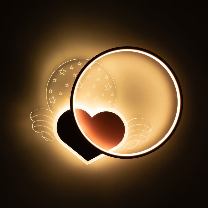 Brilagi - LED taklampa för barn LOVE LED/48W/230V 3000/4500/6000K rosa