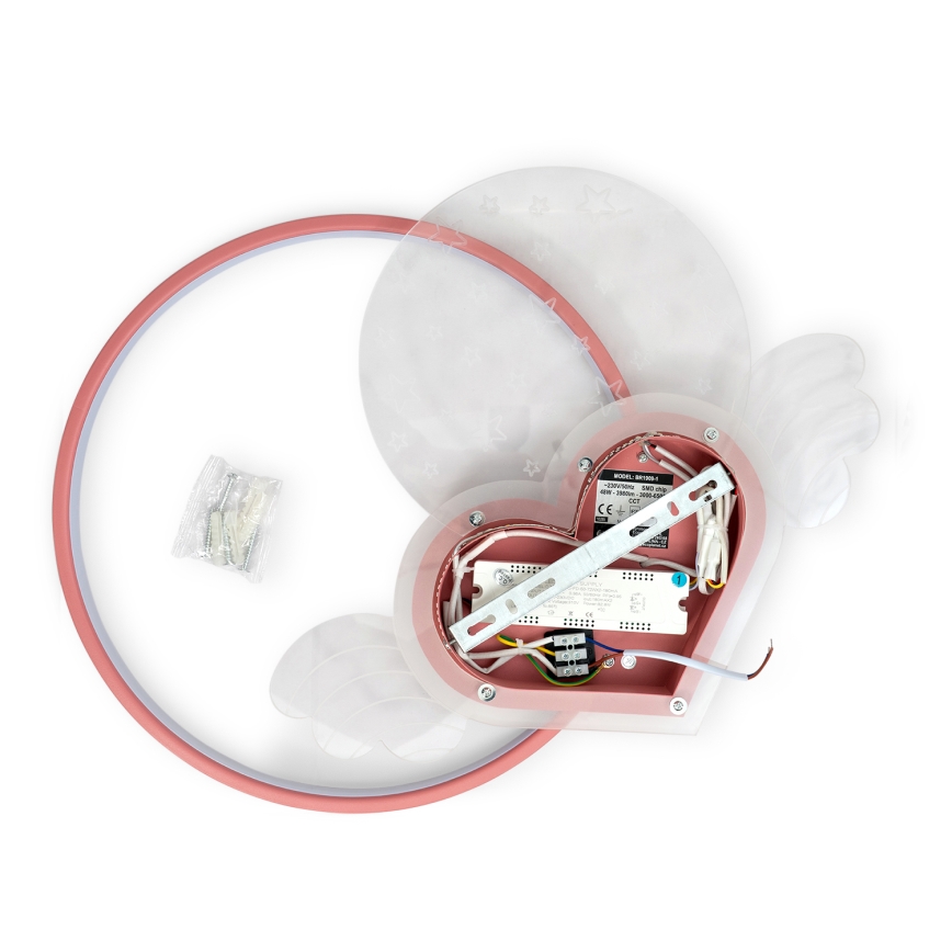 Brilagi - LED taklampa för barn LOVE LED/48W/230V 3000/4500/6000K rosa