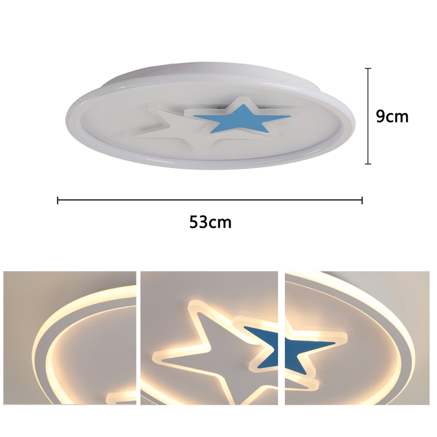 Brilagi - LED-taklampa för barn STARS LED/35W/230V Ø 53 cm