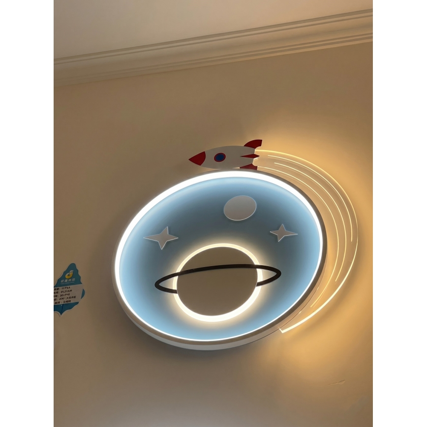 BRILAGI -LED taklampa för barn STARSHIP LED/64W/230V 3000/4500K blå