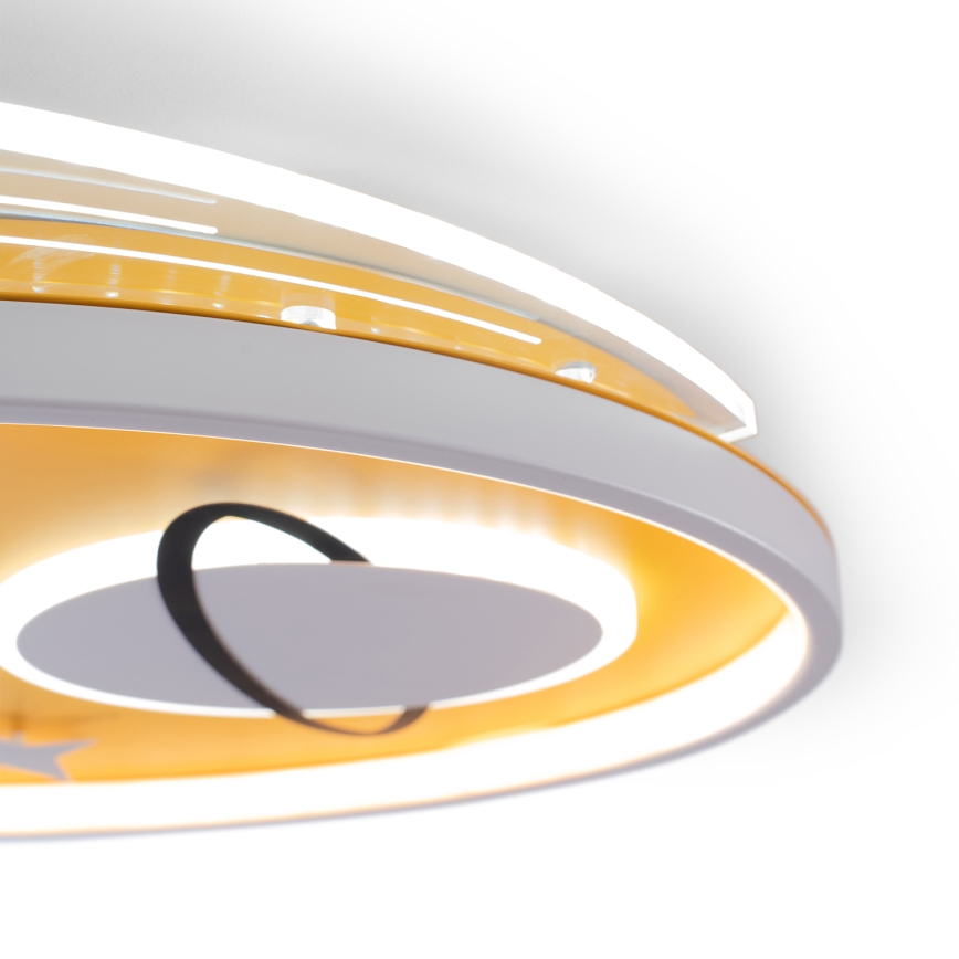 Brilagi -LED Taklampa för barn STARSHIP LED/64W/230V 3000/4500K gul