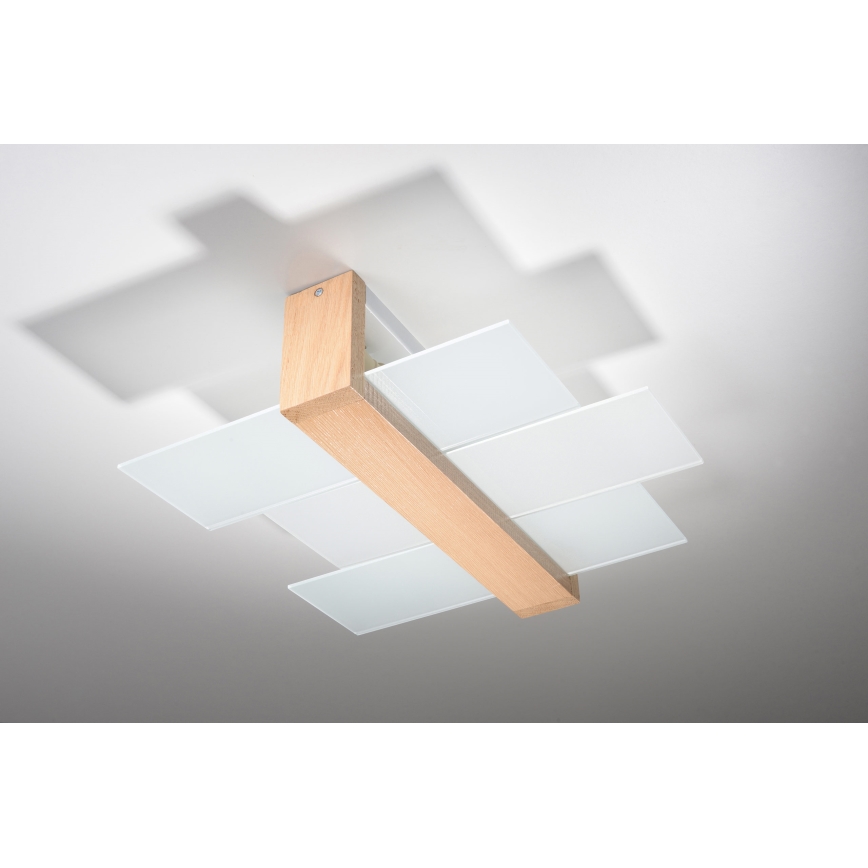 Brilagi - LED taklampa HERA 2xE27/7,5W/230V 43x43 cm trä