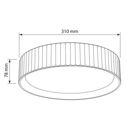 Brilagi - LED taklampa LUCIA LED/24W/230V Ø 31 cm taupe