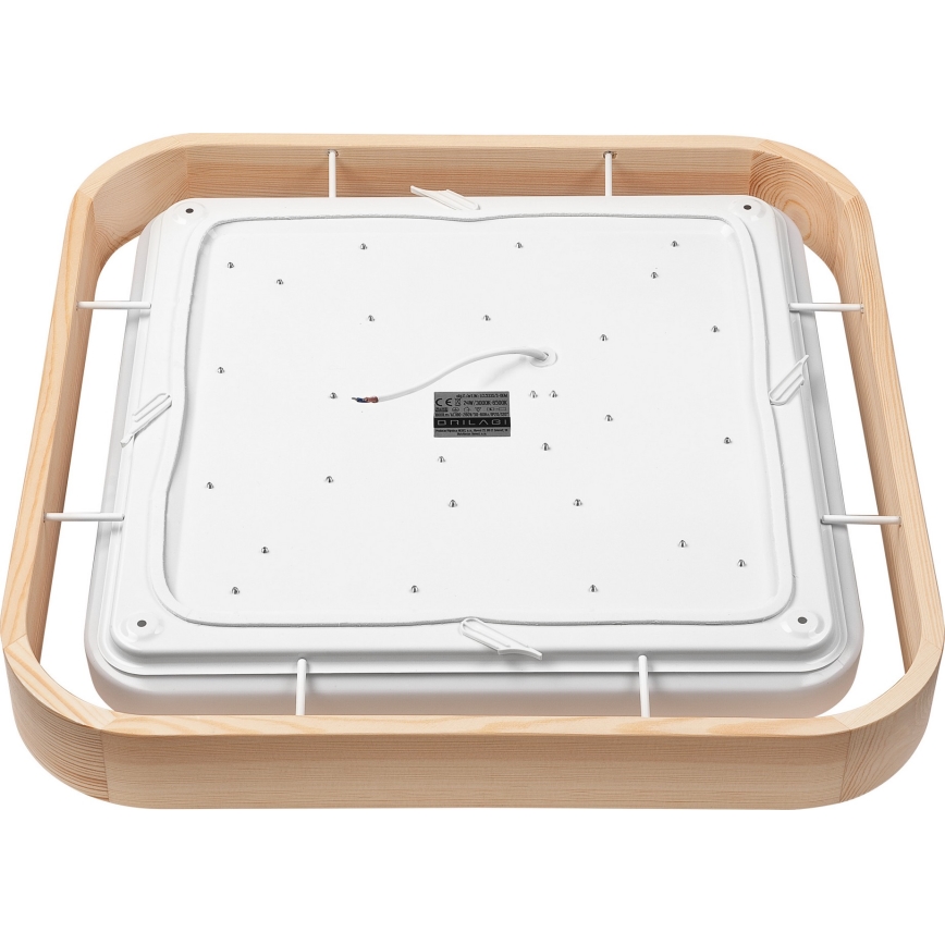 Brilagi - LED dimbar taklampa MANAROLA CUBIC LED/24W/230V 45x45 cm 3000-6500K furu + fjärrkontroll