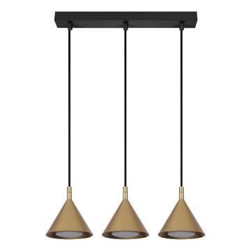BRILAGI - LED Taklampa med kabel CONE TRIPLE 3xGX53/15W/230V guld