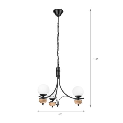 Brilagi - LED-taklampa med kedja COTTAGE 3xG9/40W/230V ek/vit