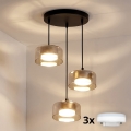 Brilagi - LED Taklampa med vajer AURA LUX 3xGX53/30W/230V svart/guld