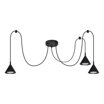 BRILAGI - LED Taklampa med vajer CONE TRIPLE SPIDER 3xGX53/15W/230V svart
